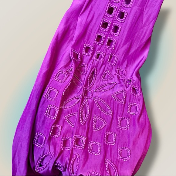 NWT Ramy Brook ‘Molly’ Openwork Mini Dress in “Hibiscus” Purple Size Small - Picture 10 of 16